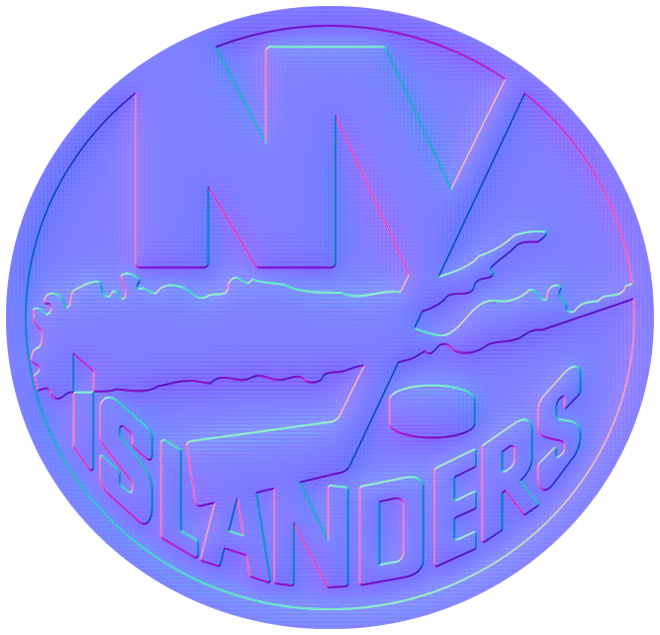 New York Islanders Colorful Embossed Logo iron on paper